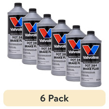 (6 pack) Valvoline 601458 Synthetic DOT 3 & DOT 4 Brake Fluid, 32 oz – For Cars, 2.06 per gallon
