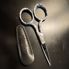 Gingher 4  JULIA Stainless Steel Embroidery Scissors Straight Tip w/ Sheath