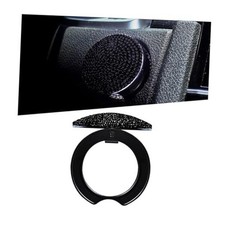 Bling Car Engine Start Stop Button Cover, Rhinestone Shiny Diamond Black