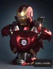 QS 1/1 Life Size Iron Man MK7 Bust Resin Painted LED Statue Premium Ed. Limited