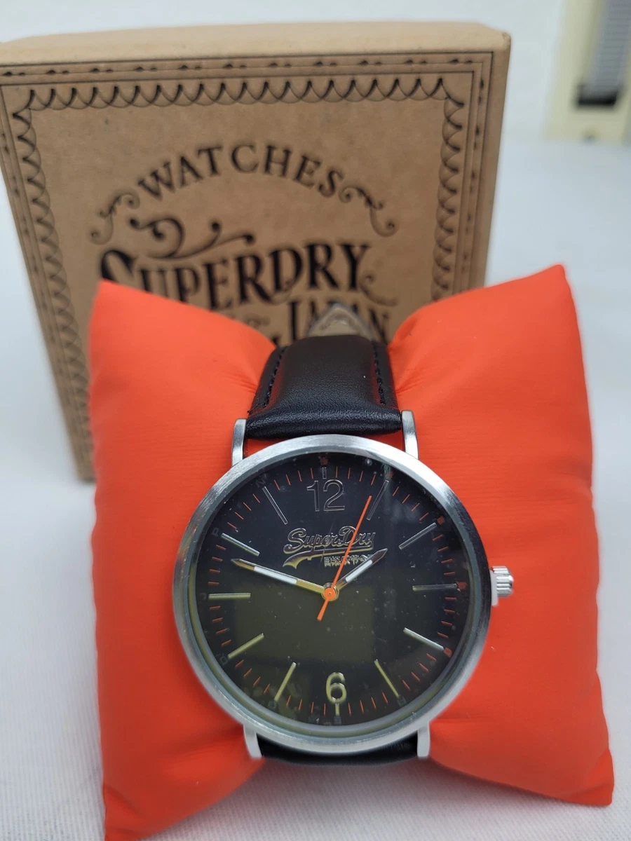 Superdry Tokyo Giapponese Quartz Analogic ocon abito da uomo in gomma con SYG145