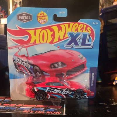 Toyota Supra Greddy Red Hot Wheels XL 1:43 Scale Metal Diecast 2026