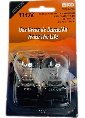 EiKO 3157K 2-Pack Long Life Stop, Turn, Tail 12V Auto Replacement Bulbs ...