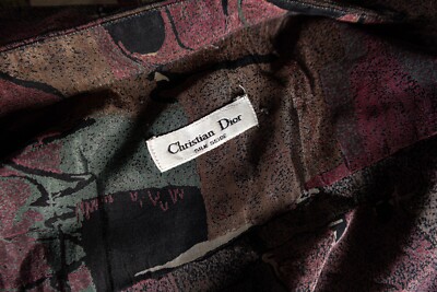 Mens Christian Dior Vintage 100% Silk Short Sleeve Shirt