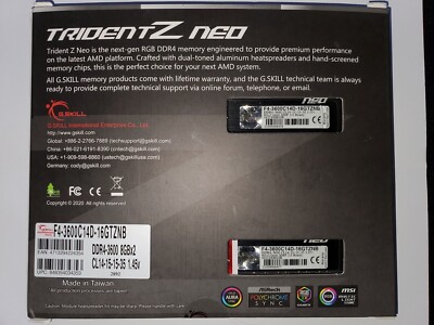G.SKILL TridentZ Neo RGB 16GB (2x8GB) 3600 MHz *14-15-15-35