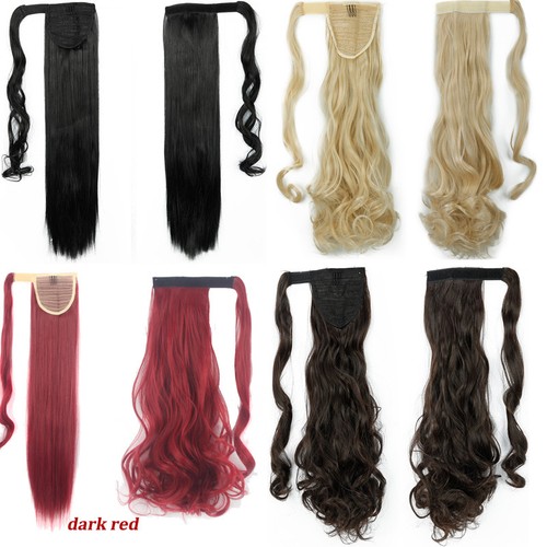 100% Real Clip In Hair Extension Ponytail Wrap Around As Human Long Hair Y@Y - Picture 2 of 18