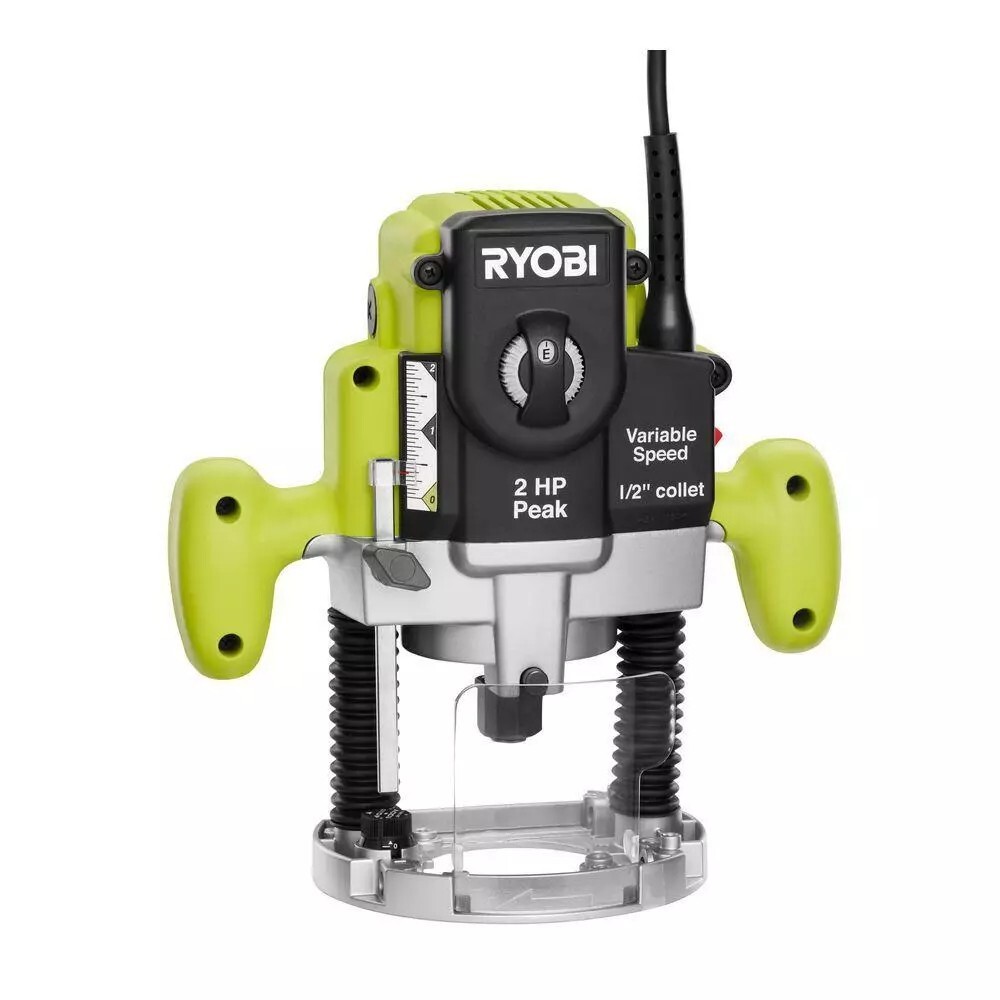 Ryobi Plunge Base Router 2-HP 10-Amp Variable-Speed Power Tool Wood ...