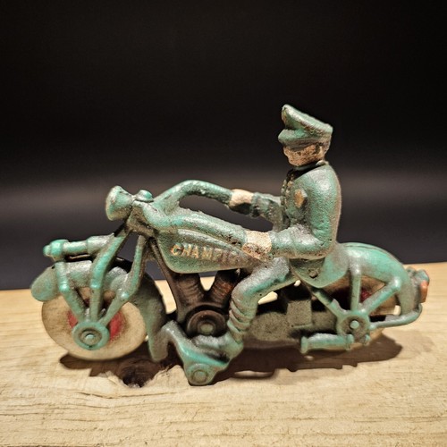 Moto giocattolo in ghisa stile vintage antico - Foto 11 di 24