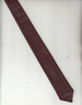Leather Brown-Echtes Leder-Genuine Leather With Lining-60-Slim Fit Men's Tie