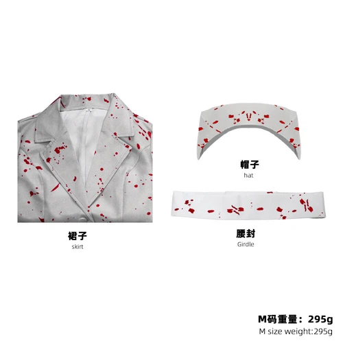 Cosplay Silent Hill Nurse Dress Hat Halloween Scary Bloody Carnival Suit Costume - Picture 4 of 12