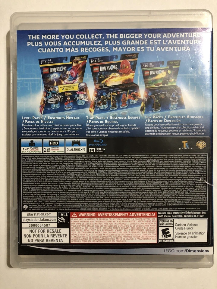 LEGO DIMENSIONS PS3 PLAYSTATION 3 VIDEO GAME Tested and works - Image 2 of 4