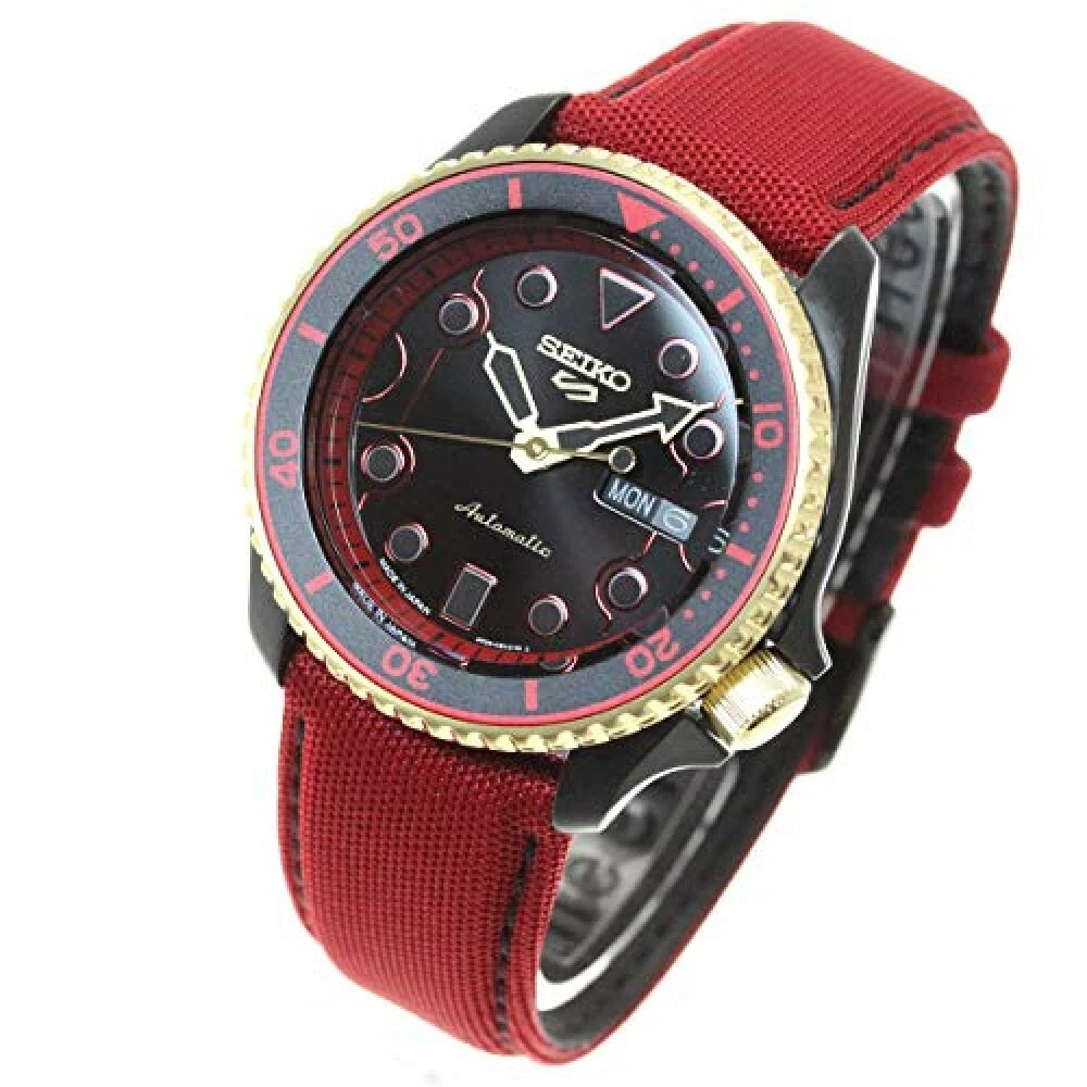 Seiko black red sale