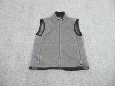 Vintage REI Fleece Vest Mens Small Gray Full Zip Hiking Outdoor Warm Winter