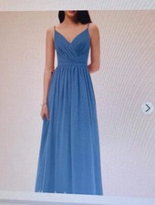 Jj House Slate Blue Bridesmaid Dress Size 6