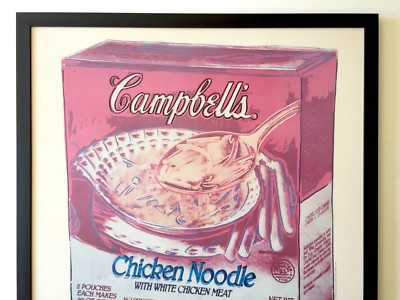 ANDY WARHOL RARE 1985 CAMPBELLS SOUP BOX LITHOGRAPH PRINT FRAMED