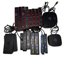 Lot Of 17 Docking Stations Mixed Lot Dell, Hp , Lenovo Untested No Adapters