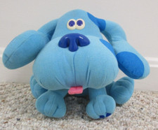 Vintage BLUES CLUES 8" PLUSH DOG Toy 1997 Tyco Pose A Blue Stuffed Animal