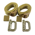 2Pcs Utility Strap for Backpack Tactical Lashing for MOLLE Buckle Locking D Ring