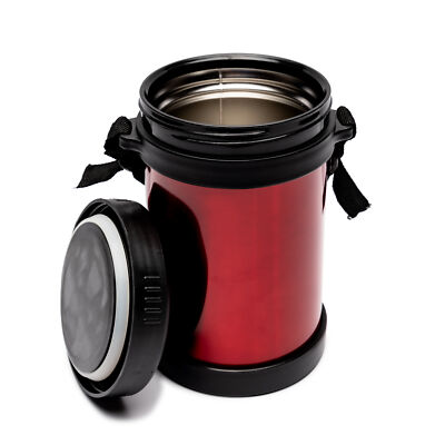 Insulated Food Thermos Jug - 1 Lt Stainless Steel Wide Mouth Lunch Thermos Red