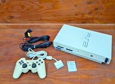 SONY PS2 PlayStation 2 SCPH-55000 GT White Console NTSC-J Japan W/ Memory Card
