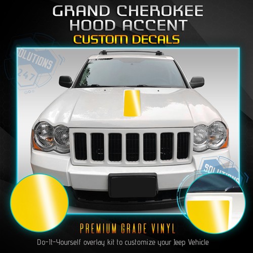 For 2005-2010 Jeep Grand Cherokee Front Hood Graphic Vinyl Decal - Glossy Matte - Picture 15 of 21