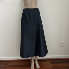 NWOT MARNI Gray Wool Silk Long Skirt Size 40
