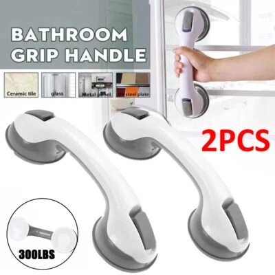 U-SWEETHOME 2X SAFETY SUPPORT HAND RAIL HANDLE BAR GRIP GRAB SUCTION BATH BATHROOM SHOWER/