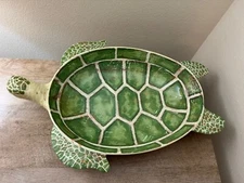Pier 1 Speedy The Turtle  Melamine Large Serving Bowl Dish Green Beachy Coastal