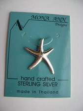 Sterling Silver Small Starfish Pendant New
