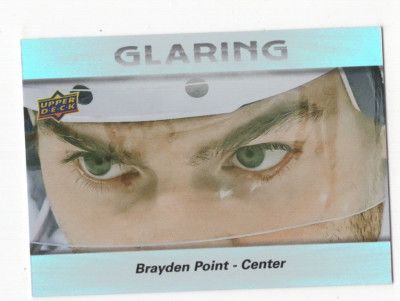 2023-24 UPPER DECK HOCKEY GLARING BRAYDEN POINT TAMPA BAY LIGHTNING #GL-8