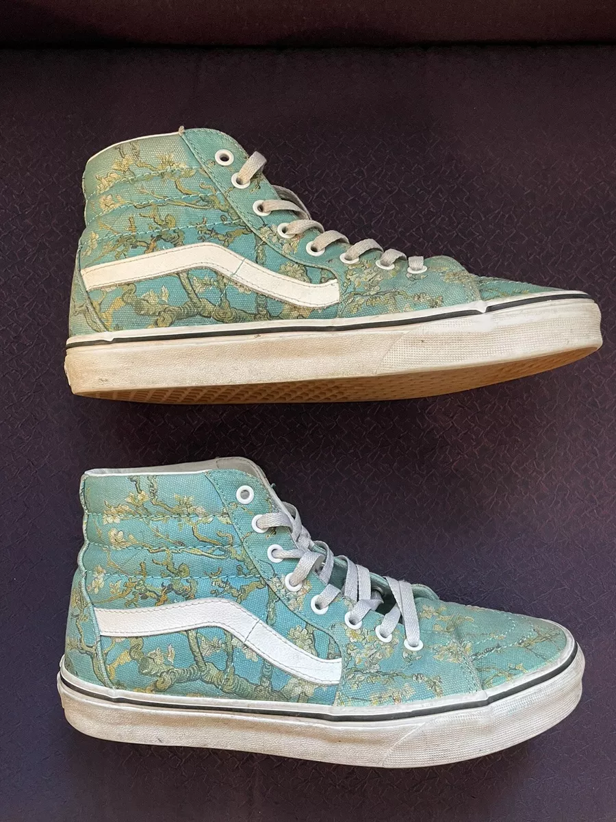 Vans Sk8 Hi VINCENT VAN GOGH ALMOND BLOSSOM(RARE) Mens Size: 10.0