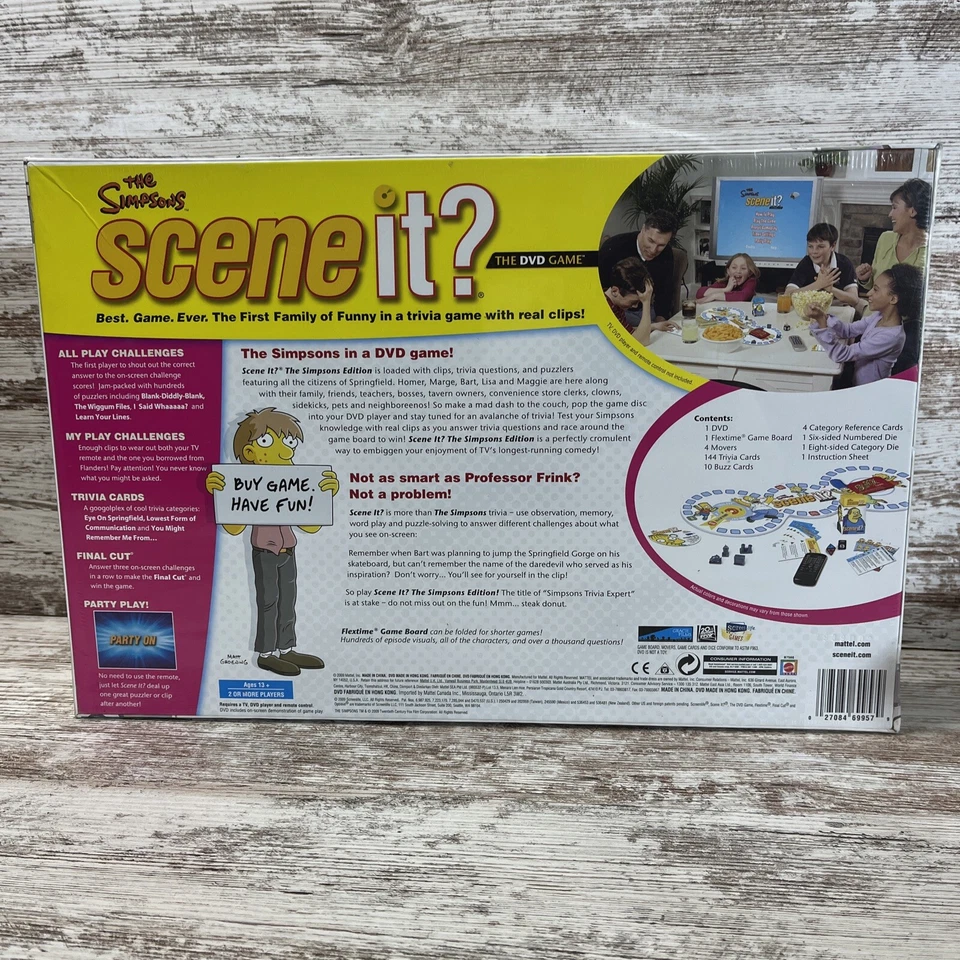 THE SIMPSONS Scene It DVD Game Trivia Mattel Board Game 2009 New In Box NIB - Image 2 of 4