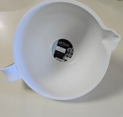 Nordic Ware Melamine Better Batter Bowl White 10 Cup Microwave Dishwasher Safe