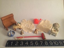 LARGE lot: Vintage and Antique MINIATURE DOLL HOUSE furniture and accessories