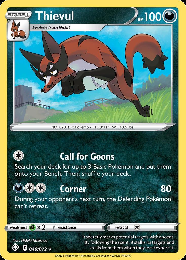 Pokemon Thievul (48/84) Shining Fates LP HOLO