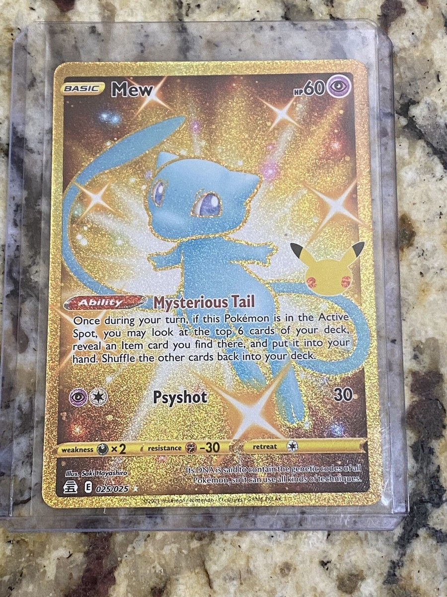Pokémon TCG Mew (Secret) Celebrations 025/025 Holo Gold Secret Rare