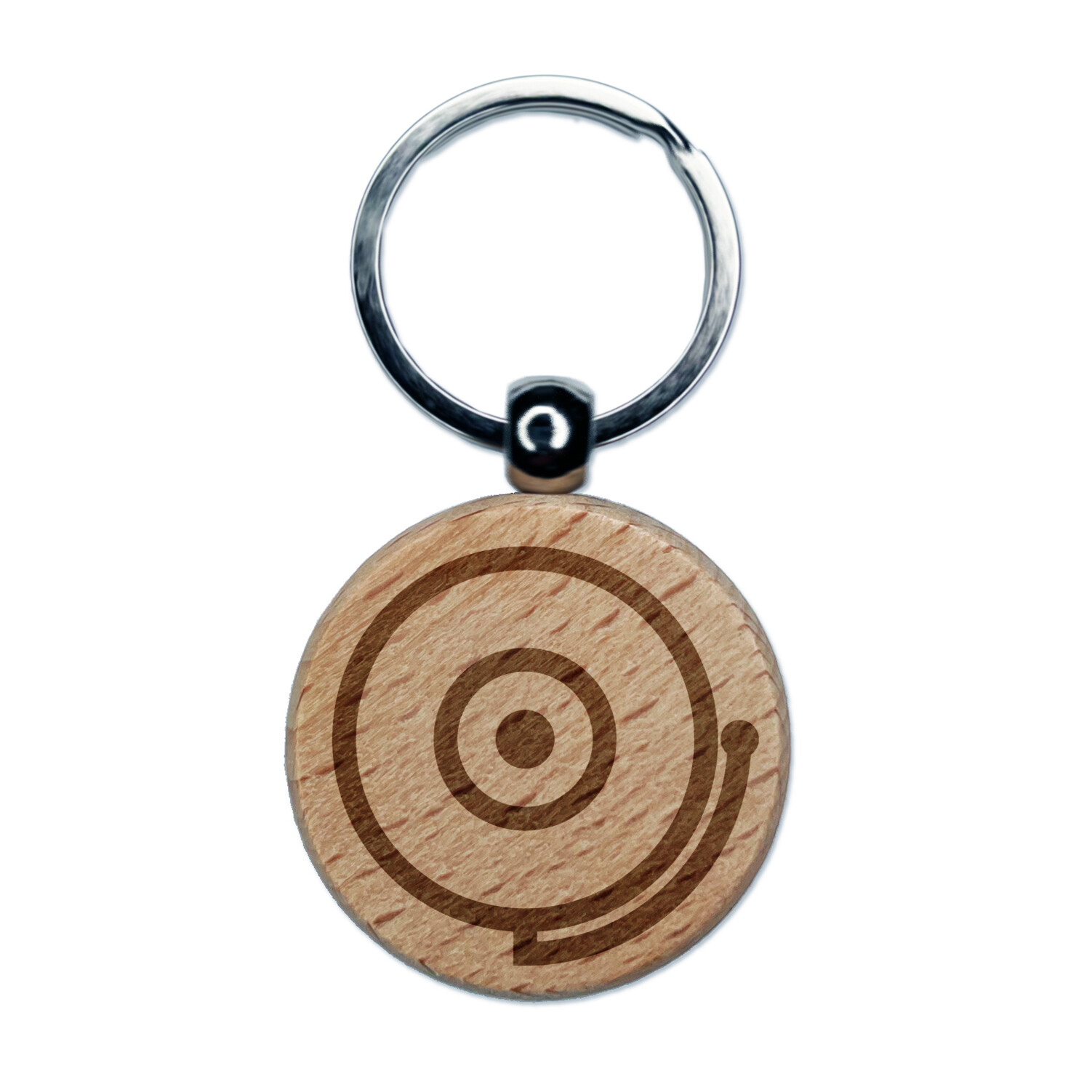 Fire Alarm Fireman Firefighter Engraved Wood Round Keychain Tag Charm