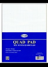 2 Notepads GRAPH RULED Note Pad PAPER 4 SQ PER IN 8.5 X 11 QUAD NEW 50 Sheet EA