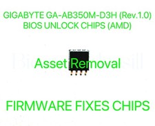 GIGABYTE GA-AB350M-D3H Rev1.0 , ADMIN NO PASSWORD BIOS CHIP Asset Removal AMD 