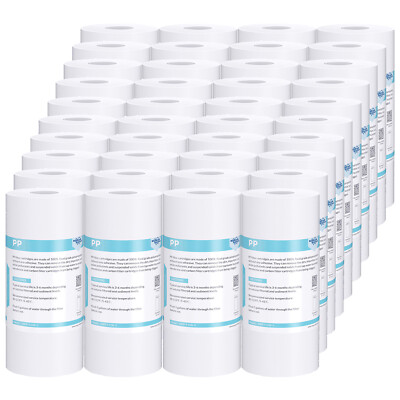 40 Pack 10'' x 4.5'' 5 Micron Sediment Whole House Water Filter Cartridge Big Blue