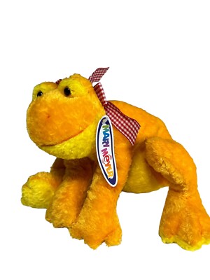 Vintage 1999 Mary Meyer Flip Flops Figi Frog Yellow Plush 12  Stuffed Animal