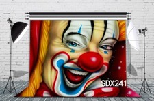 7x5ft Vinyl Photography Backdrop Clown Halloween Photo Studio Props SDX241