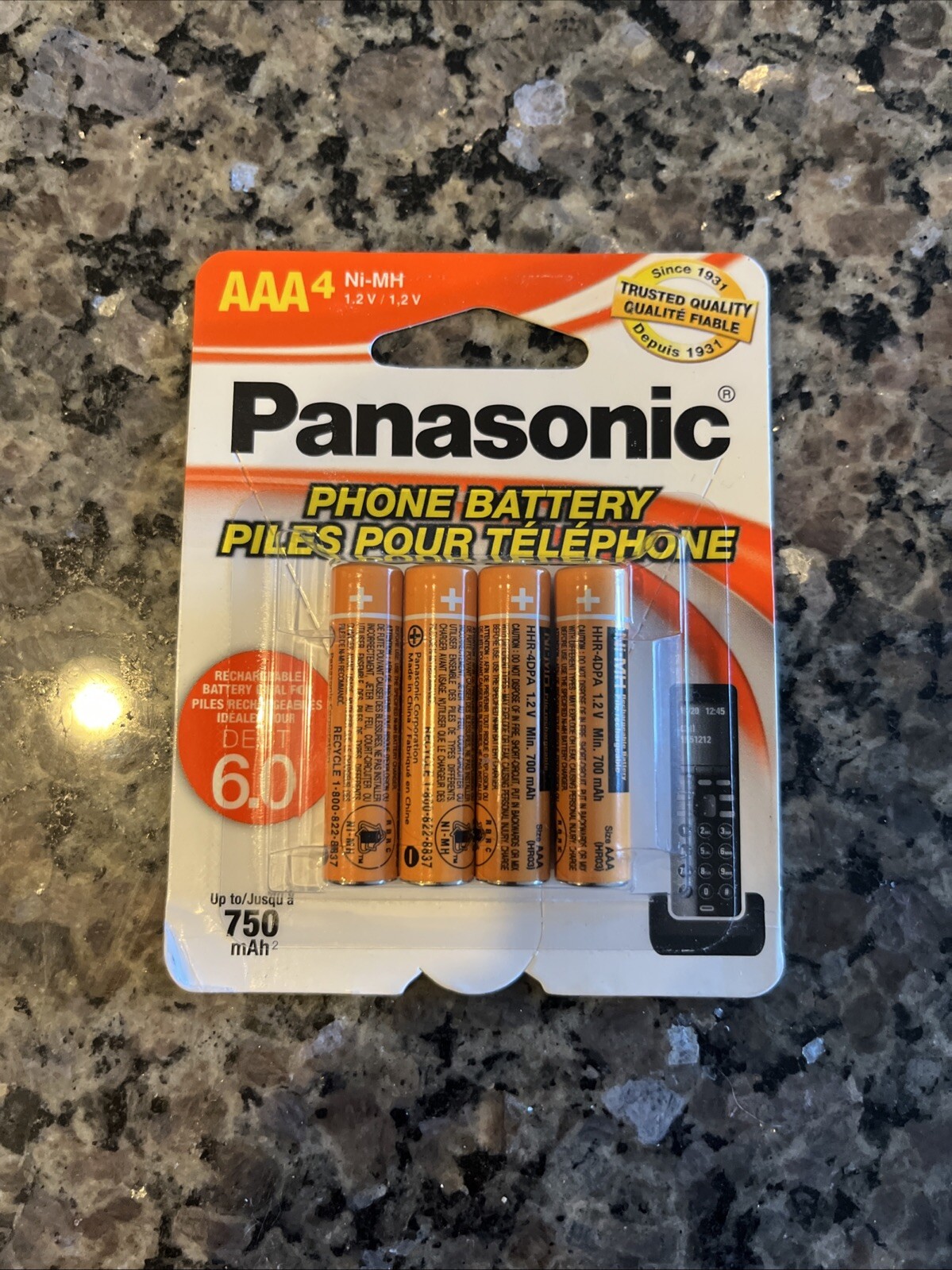 Panasonic - Rechargeable AAA Batteries (4-Pack)750 mah-image