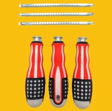 3 PCs Screwdrivers 2 in 1 Adjustable Length Reversible Dual End 6 Mm Magnetic