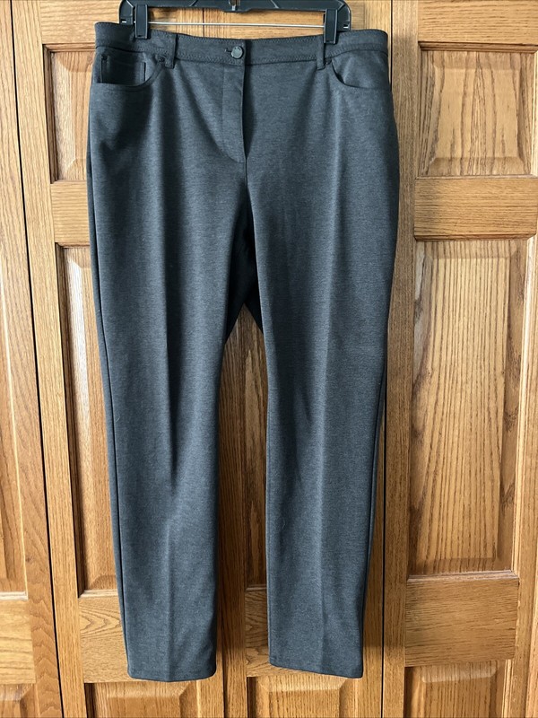 So Slimming by chicos gray pants zip fly five pocket women size 2.5 regular