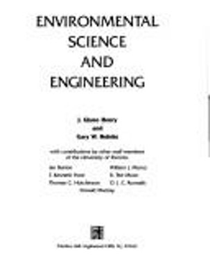 Environmental Science and Engineering Hardcover Glynn, Heinke, Ga