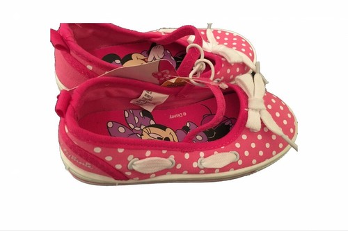 Toddler Girls Size 10 Mary Janes Disney Tennis Shoes Pink Minnie Mouse Slip Ons - Picture 3 of 3