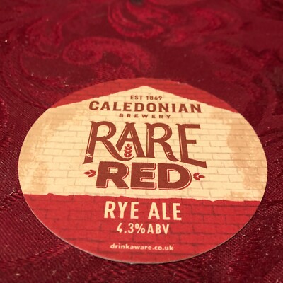 BREWERIANA - KALEDONISCHE BRAUEREI - SELTEN ROT - RYE ALE - BIERDECKEL - TABLETT 37