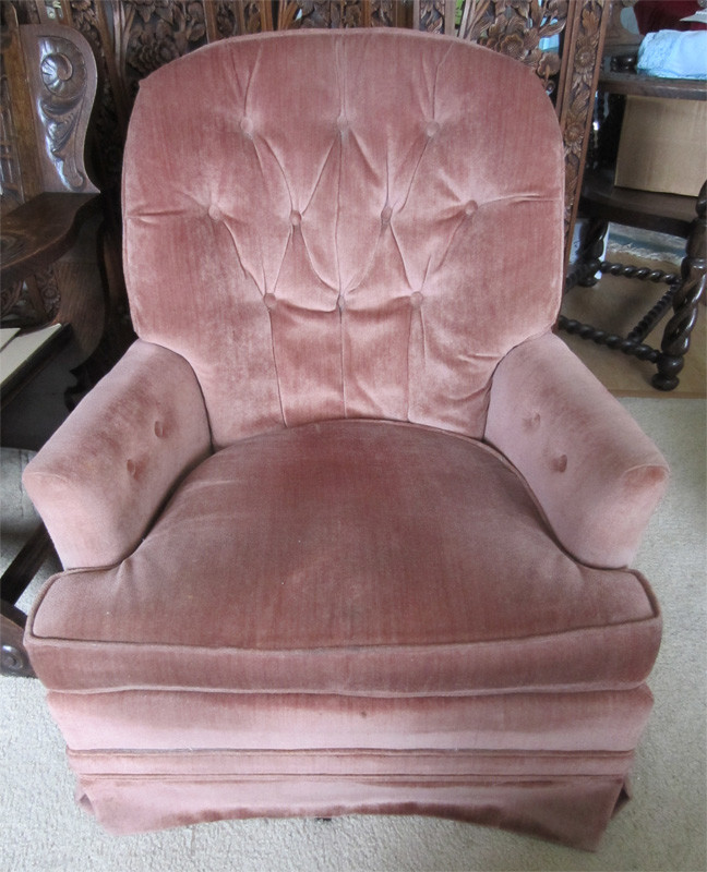 Red Rose Luxury Velvet Armchair eBay