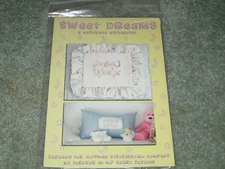 RARE NEW "SWEET DREAMS" CROSS STITCH CHART PACK & LUGANA NASHVILLE EXCLUSIVE